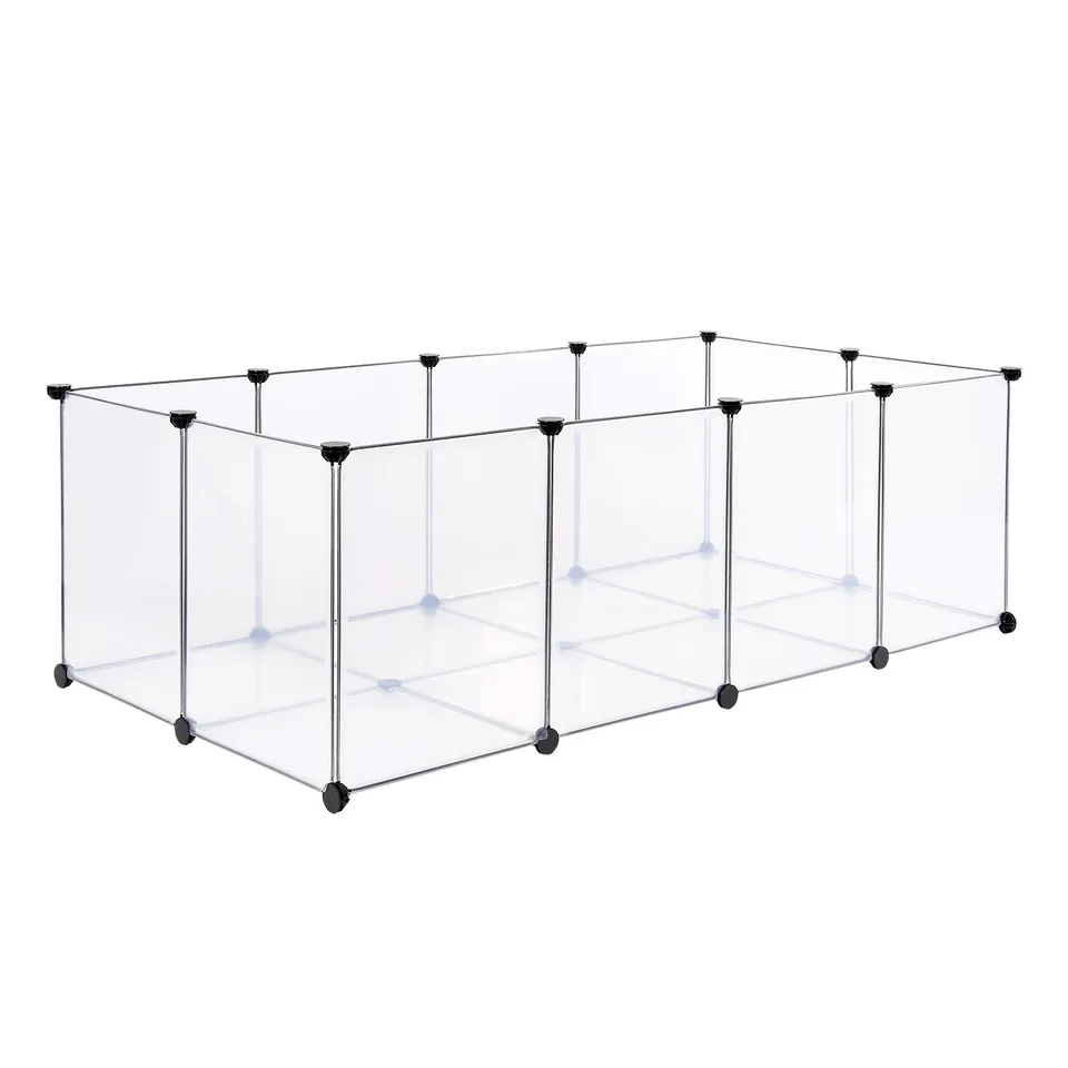 Lionto Kleintiergehege recinto plastica 145x74x47 cm con fondo trasparente