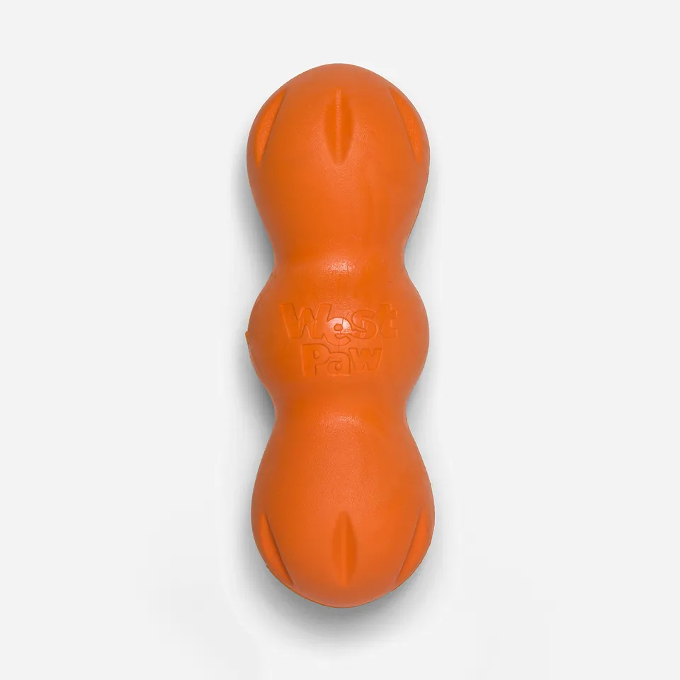West Paw Rumpus osso gioco cane arancione plastica riciclata