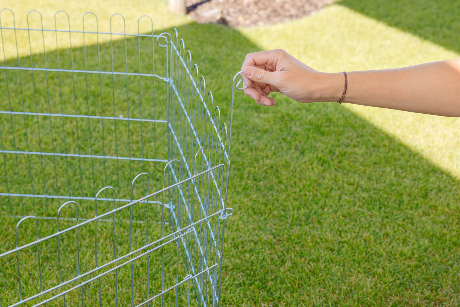 Kerbl Pet Recinto Esterno 6 Lati Conigli 6x56,5 cm con Rete