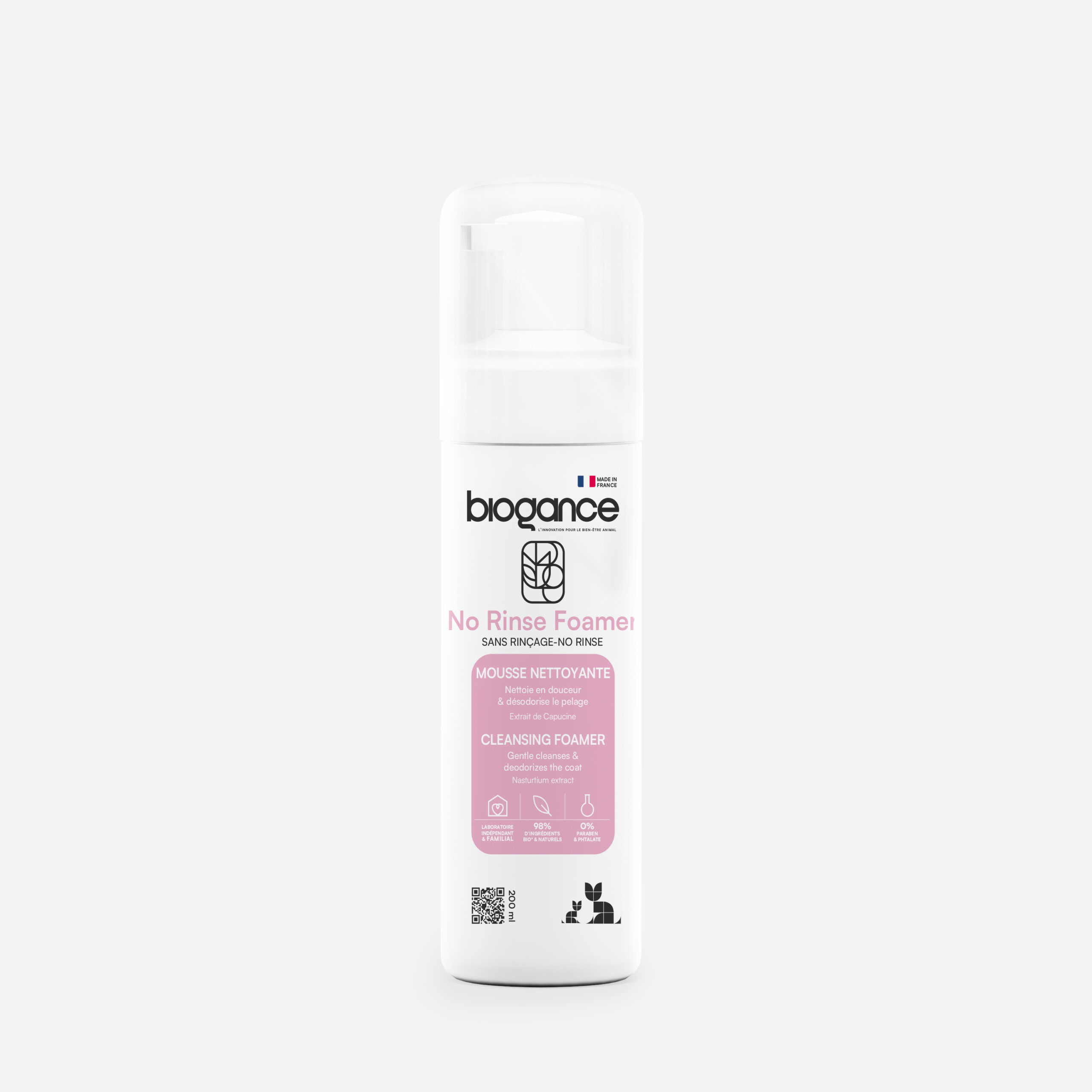 Biogance No Rinse mousse gatto senza risciacquo nasturzio aloe