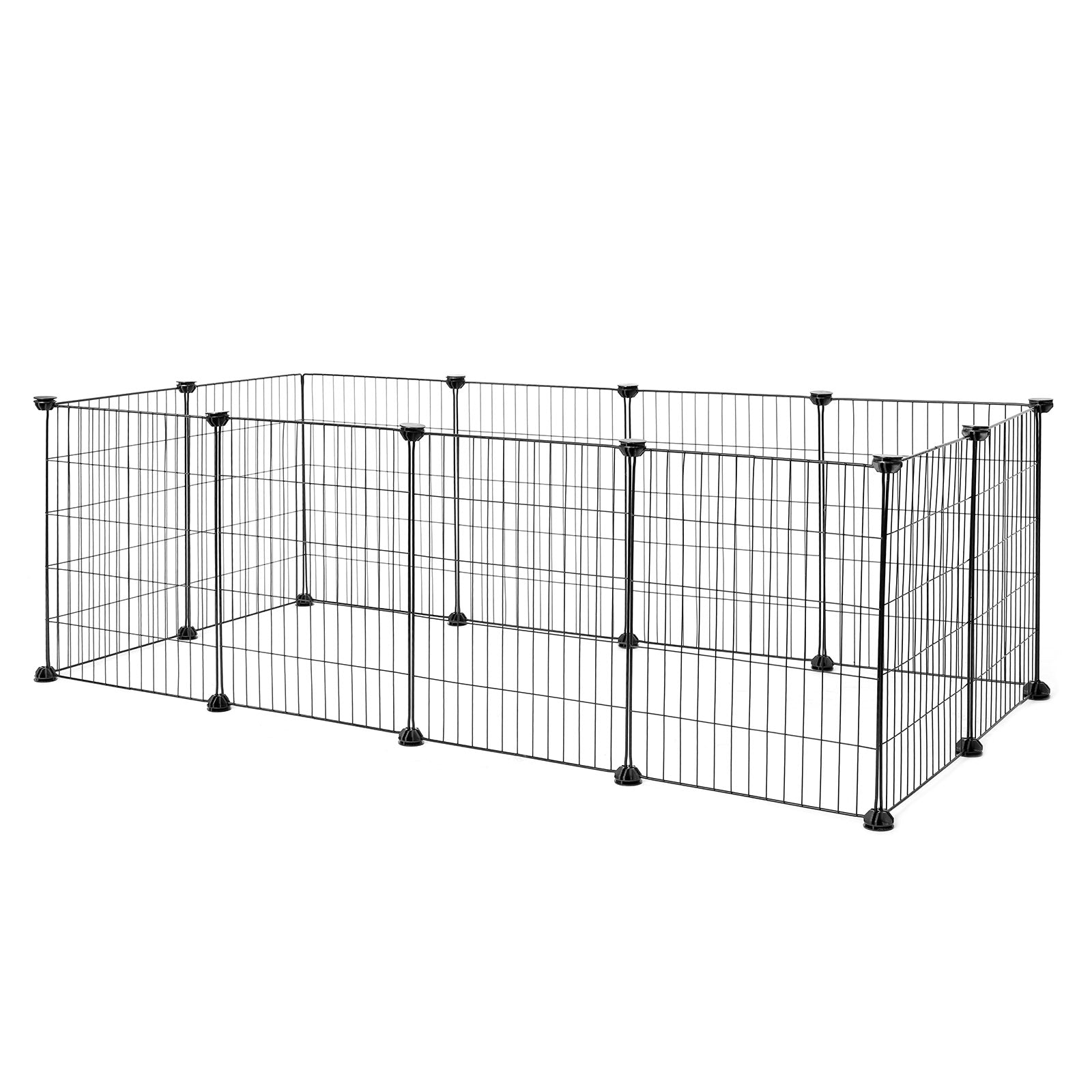 Lionto Kleintiergehege recinto metallo 144x74x46 cm componibile