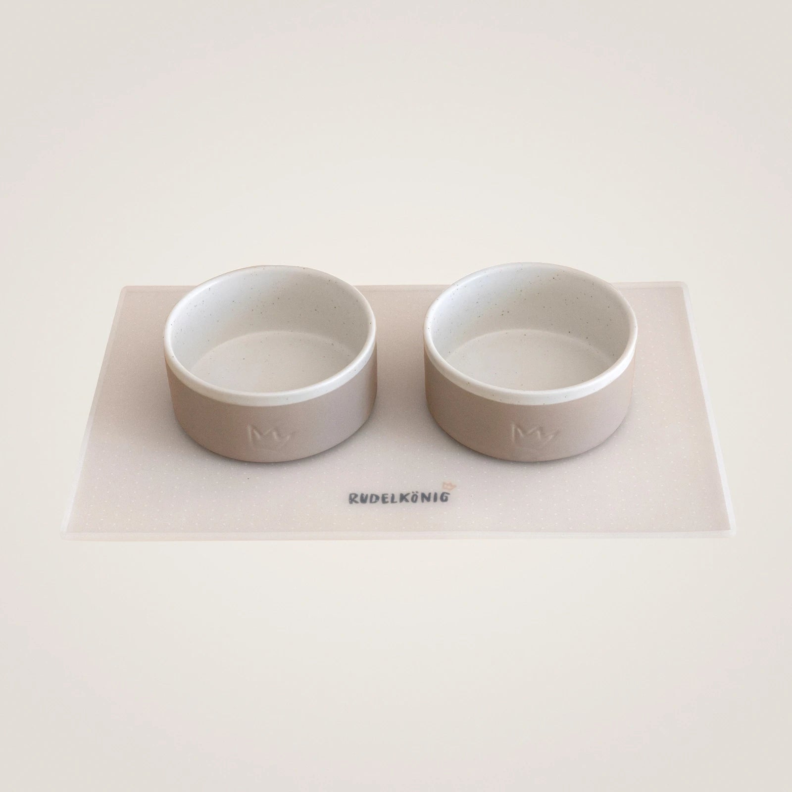 Rudelkönig set pappa cane ceramica grigio 2 ciotole+tappetino