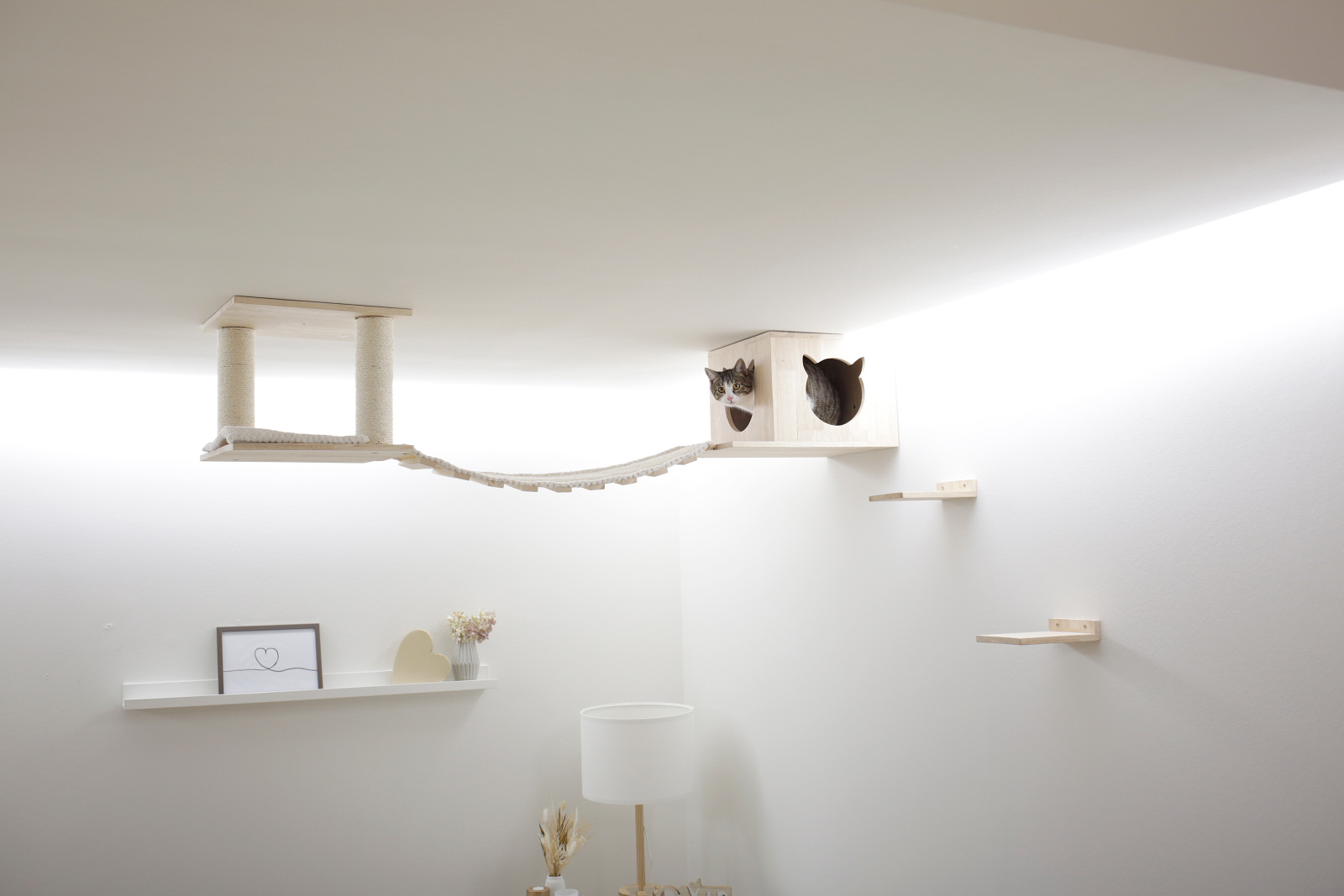 Kerbl Cat Scratch Top parete arrampicata gatto legno 5 pezzi