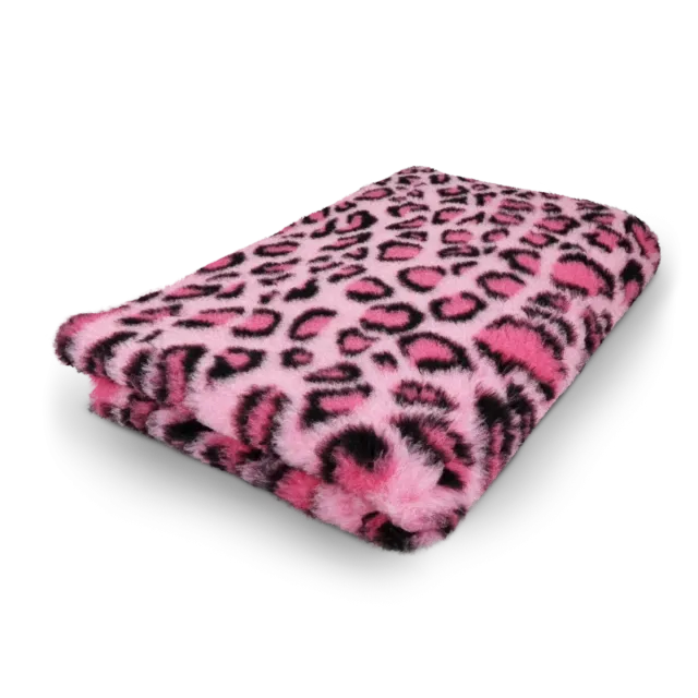 Toscani Vet Bed tappeto leopardo rosa pelo 28 mm