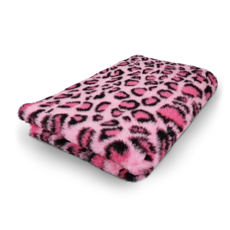 Toscani Vet Bed tappeto leopardo rosa pelo 28 mm