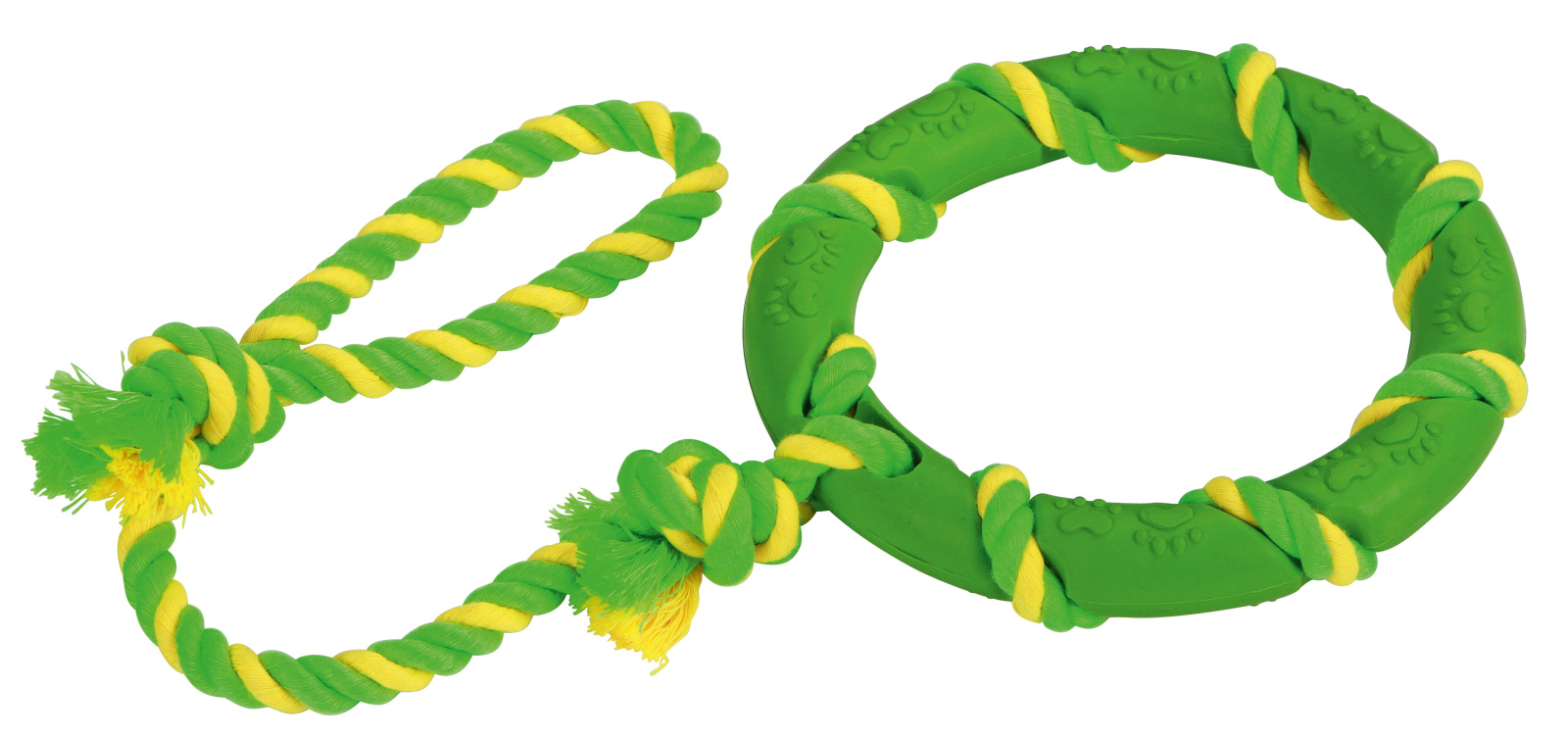 Kerbl Pet Ring on a Rope gioco cane anello corda gomma