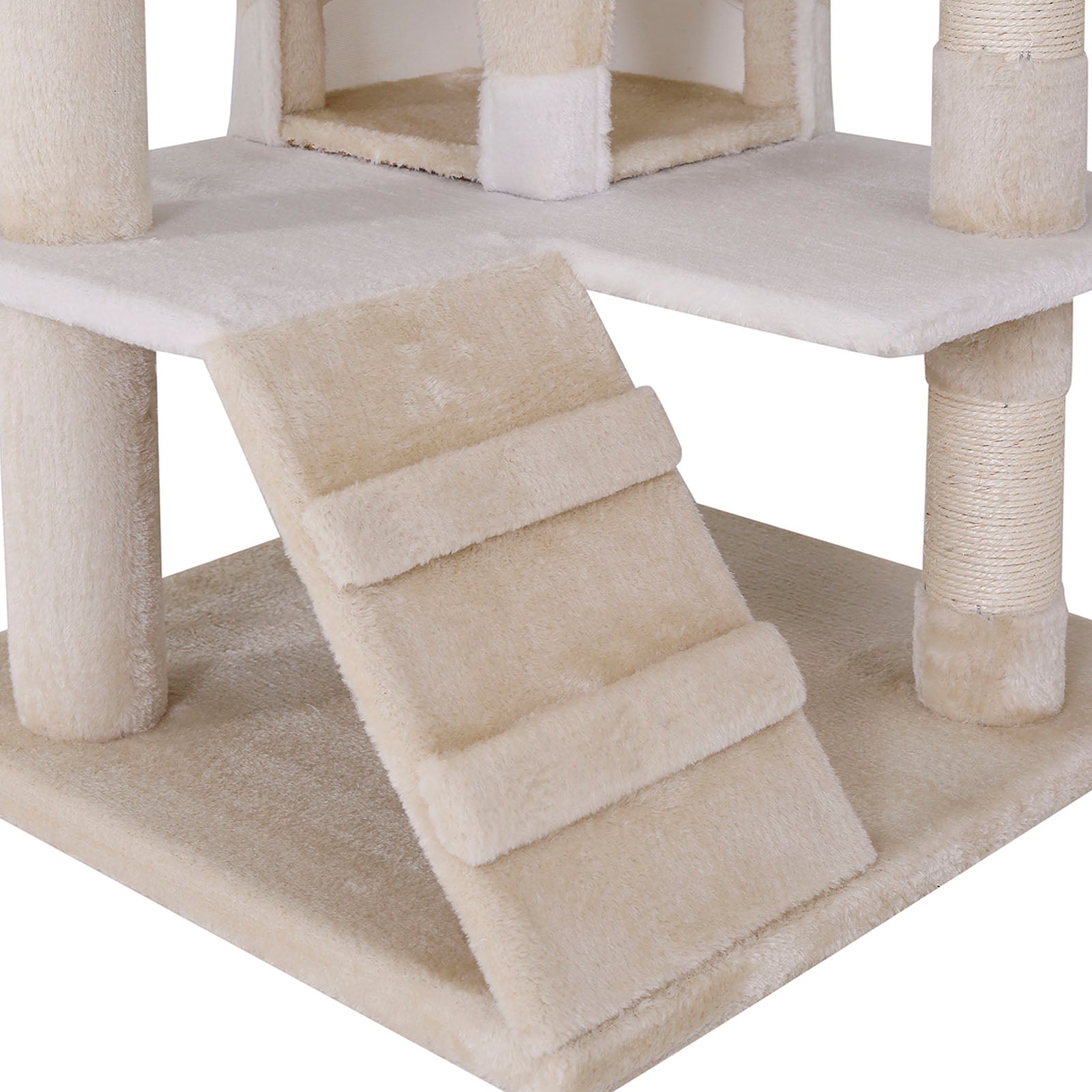 Lionto Katzenkratzbäume tiragraffi gatto 130 cm nero bianco