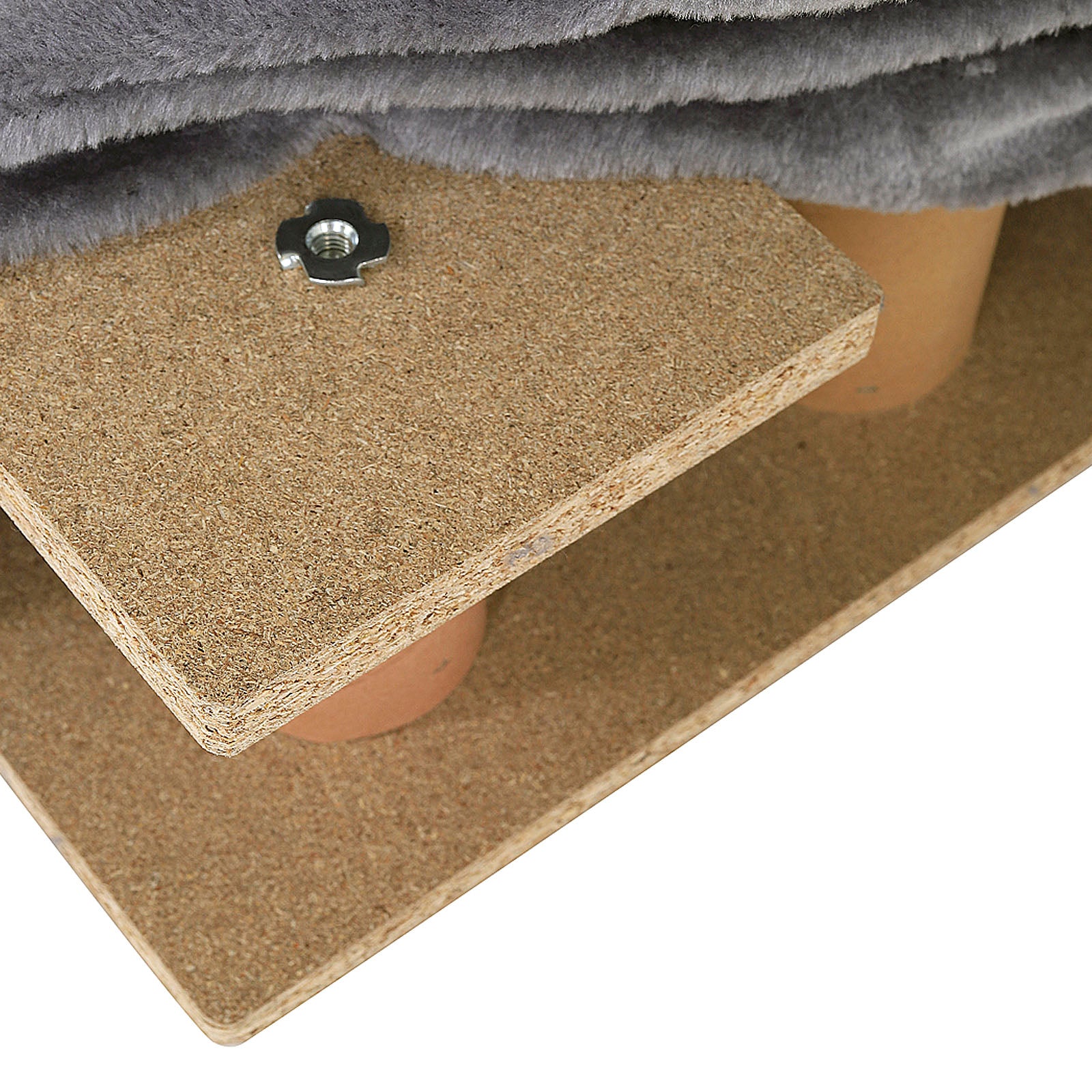 Lionto Katzentreppe scala per gatti beige in plush 36x46x34 cm