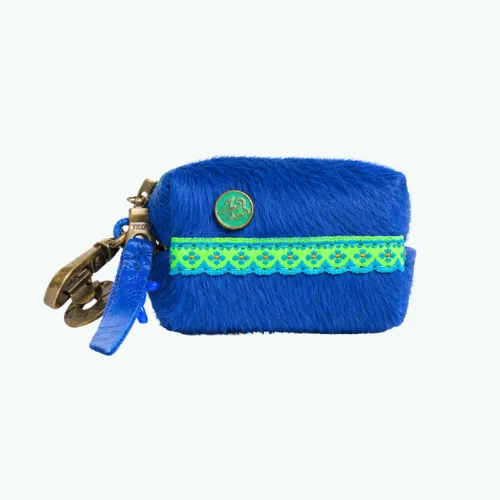 Dog with a Mission Zula porta sacchetti cane blu con moschettone