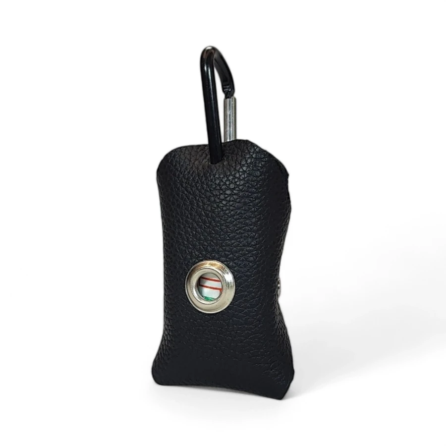Toscani Gadget porta sacchetti cani in pelle bovina con moschettone