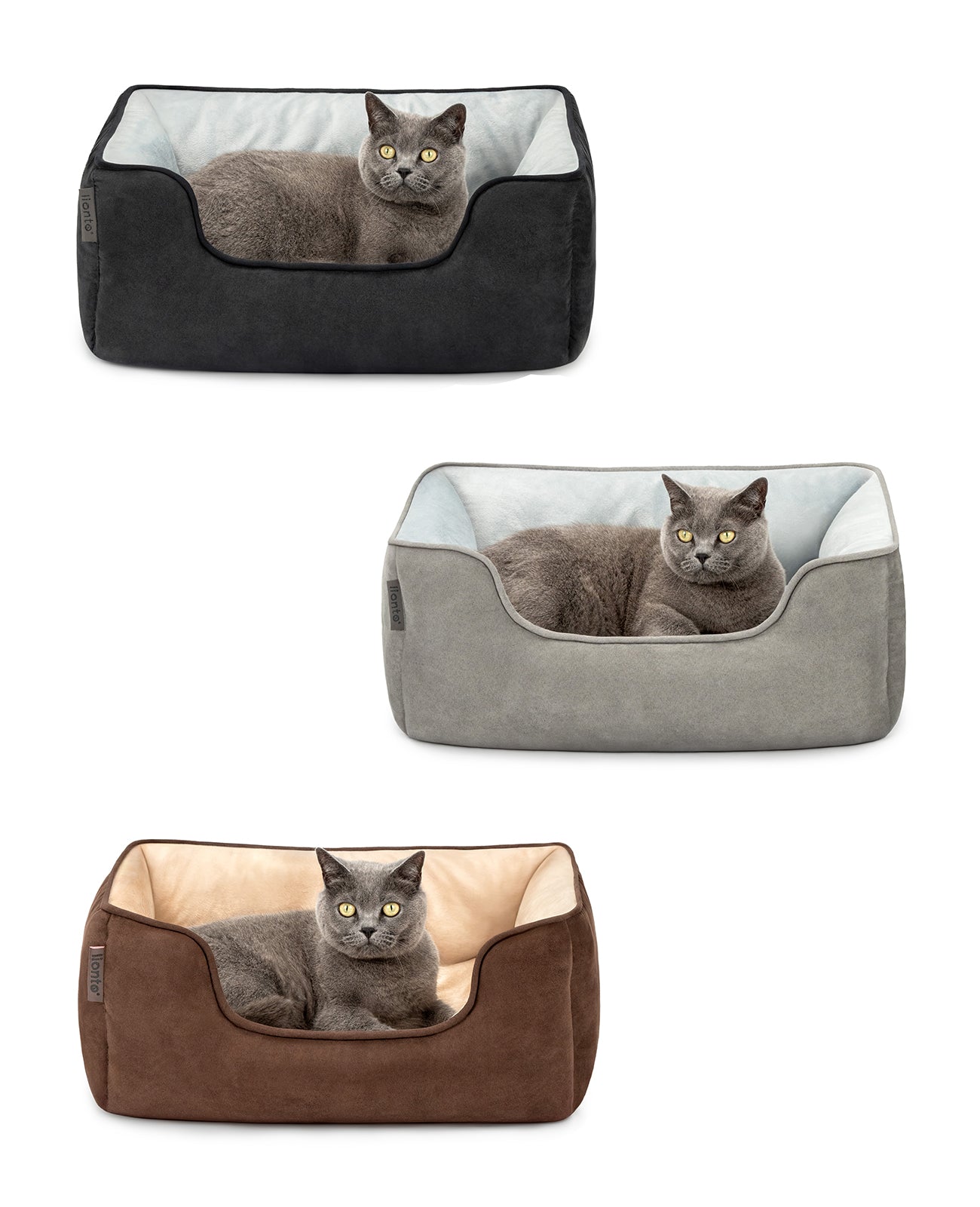 Lionto Katzenbettchen cuccia gatto 80x60 cm marrone reversibile