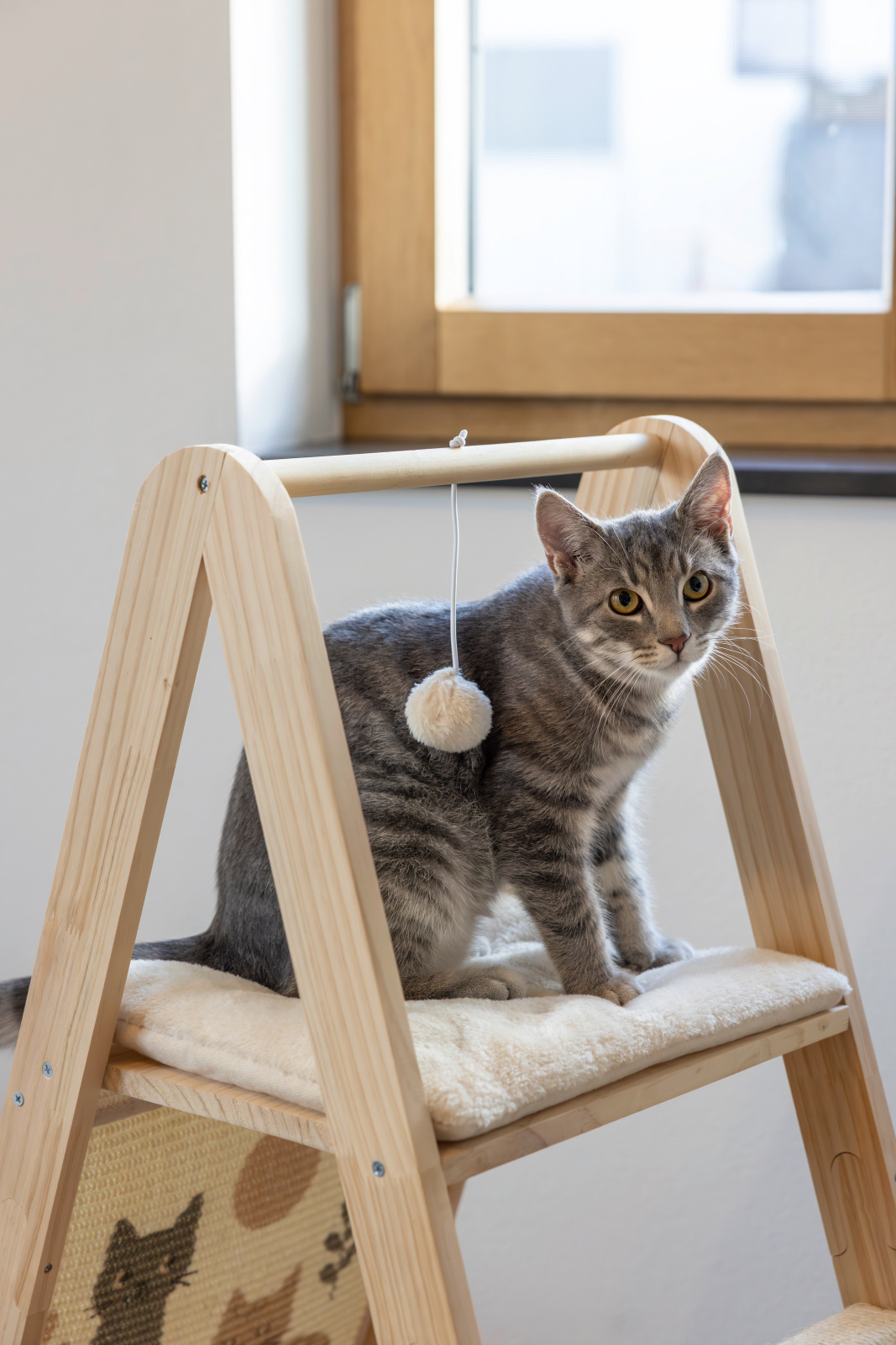 Kerbl Pet Ladder torre tiragraffi in legno con amaca