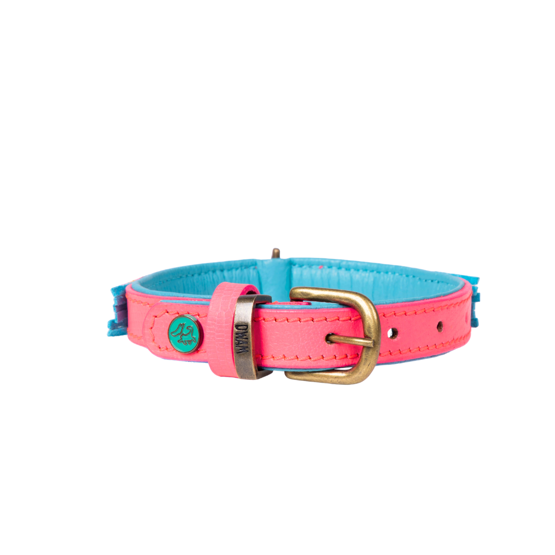 Dog with a Mission Indian Summer XS collare pelle rosa 1,5 cm