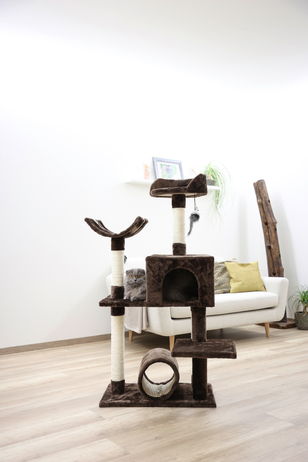 Kerbl Pet Cat Scratch Safari Big albero tiragraffi con cuccia