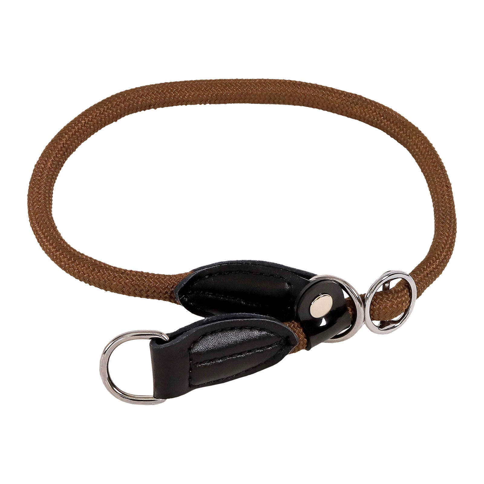 Lionto Hunde-Spaziergang collare semistrozzo 45 cm nylon nero
