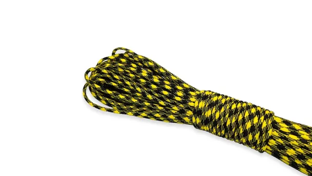 Toscani Paracord 550 Type 3 corda giallo nero al metro 4 mm