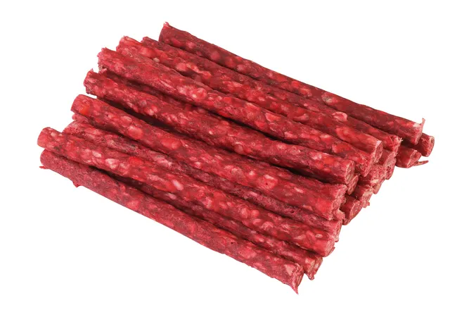 Kerbl Pet Chew Rolls snack masticativo cane pelle bovina rossi