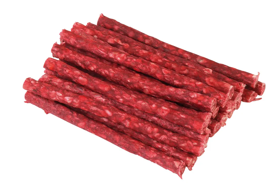 Kerbl Pet Chew Rolls snack masticativo cane pelle bovina rossi