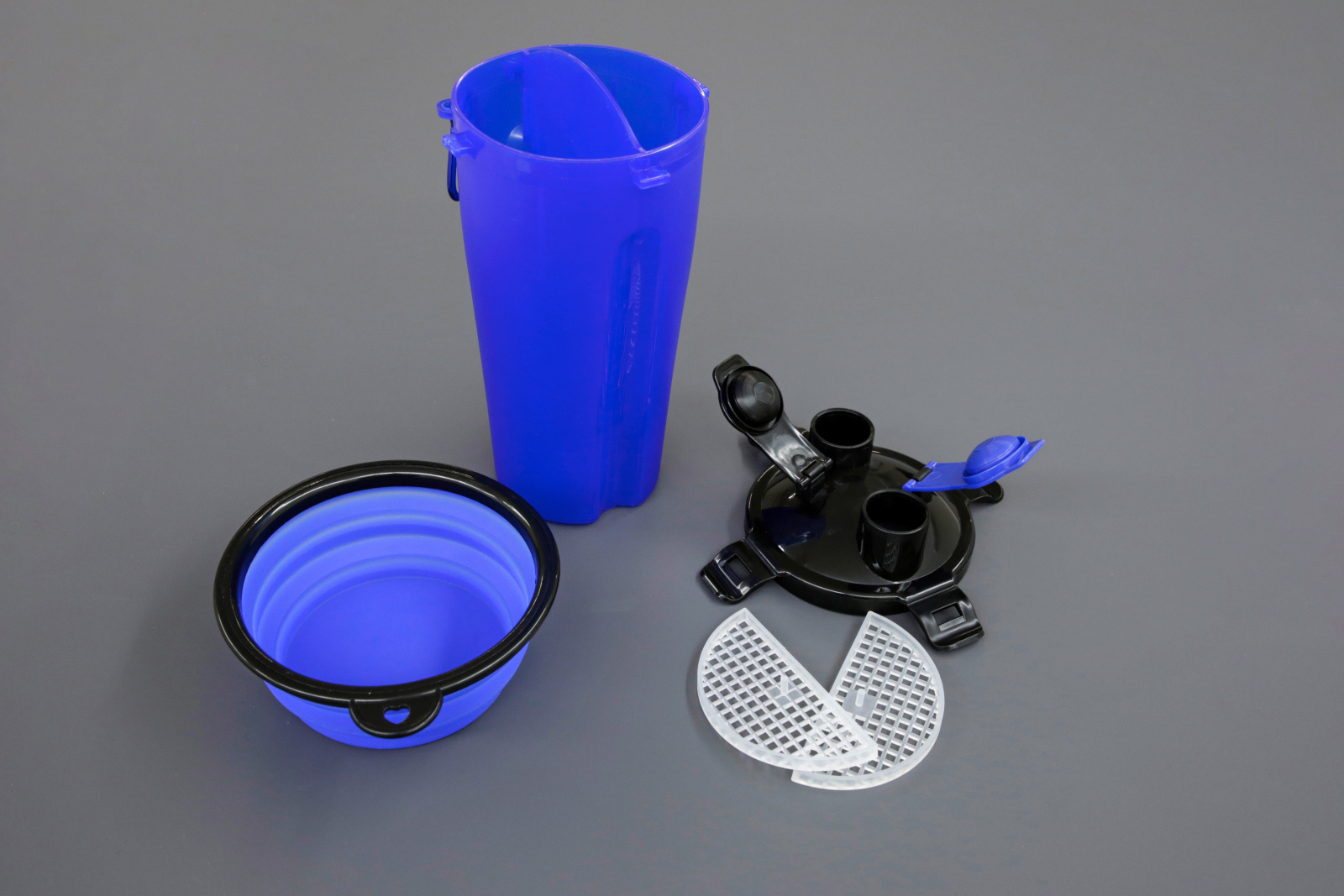 Kerbl Pet Feed Water Contenitore Viaggio 2 Scomparti con Ciotola