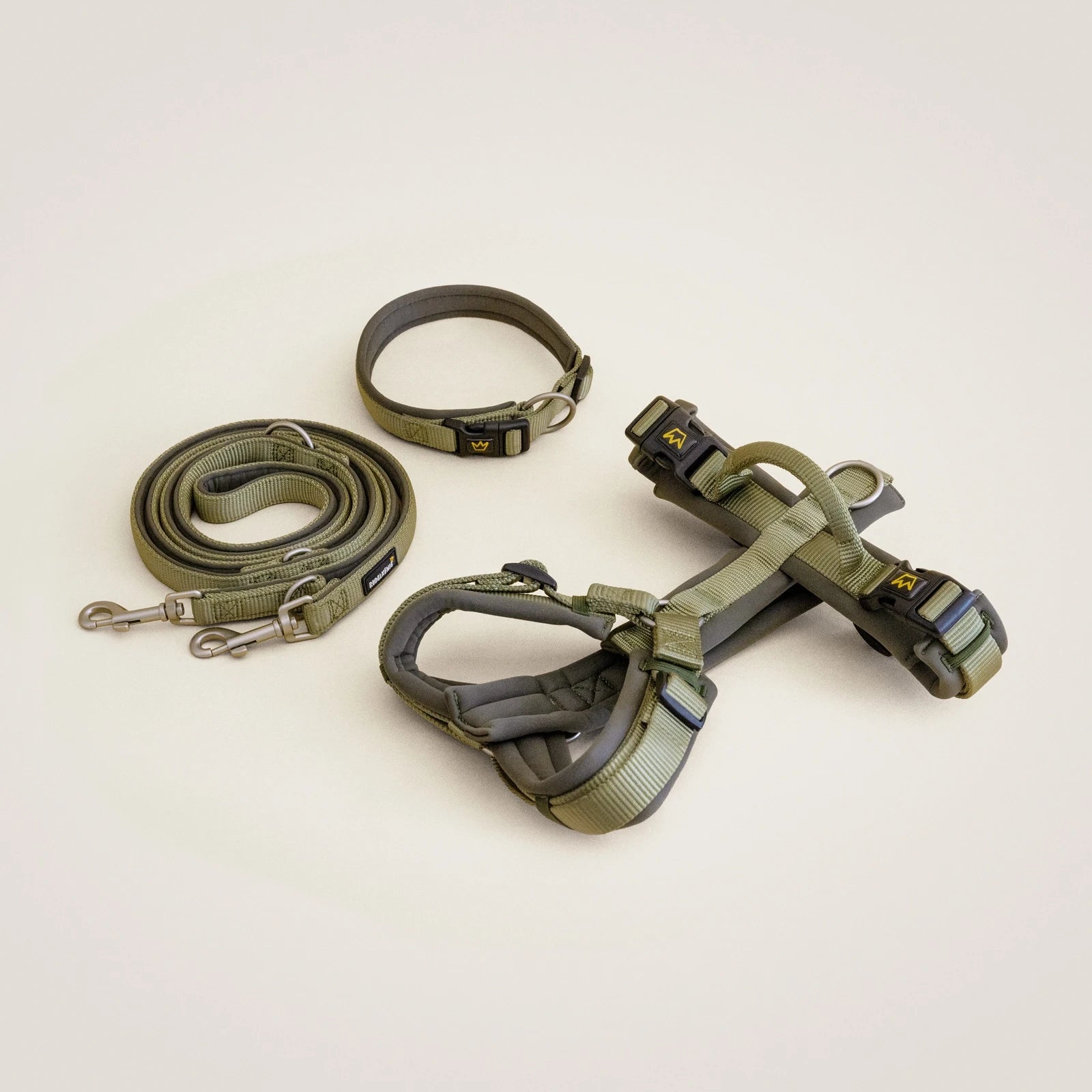 Rudelkönig Bella Set Cane Khaki Guinzaglio Pettorina Collare