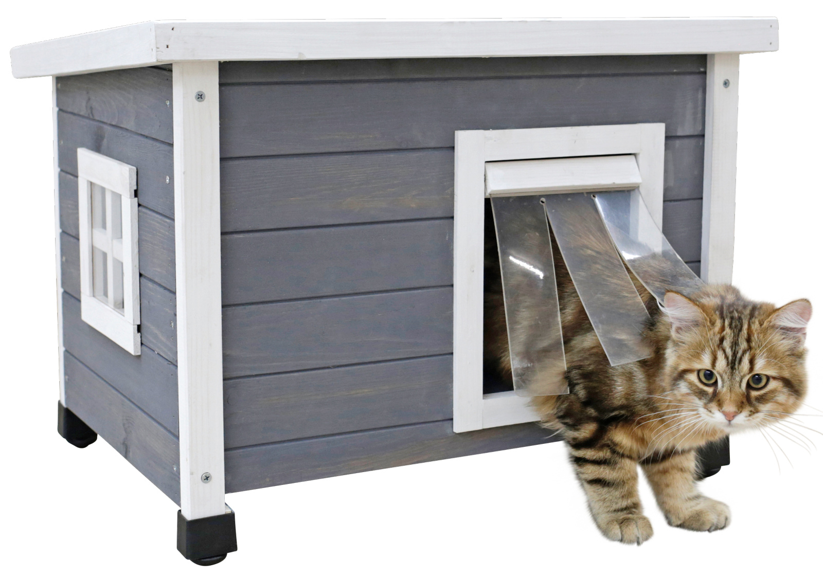 Kerbl Pet Cat House Rustica casetta gatto esterno legno