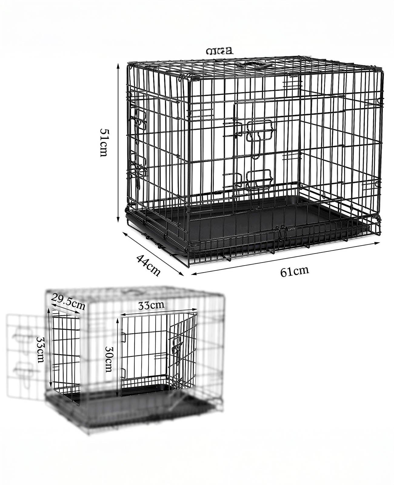 Lionto Hundetransportboxen gabbia cane 122x76x81 cm metallo