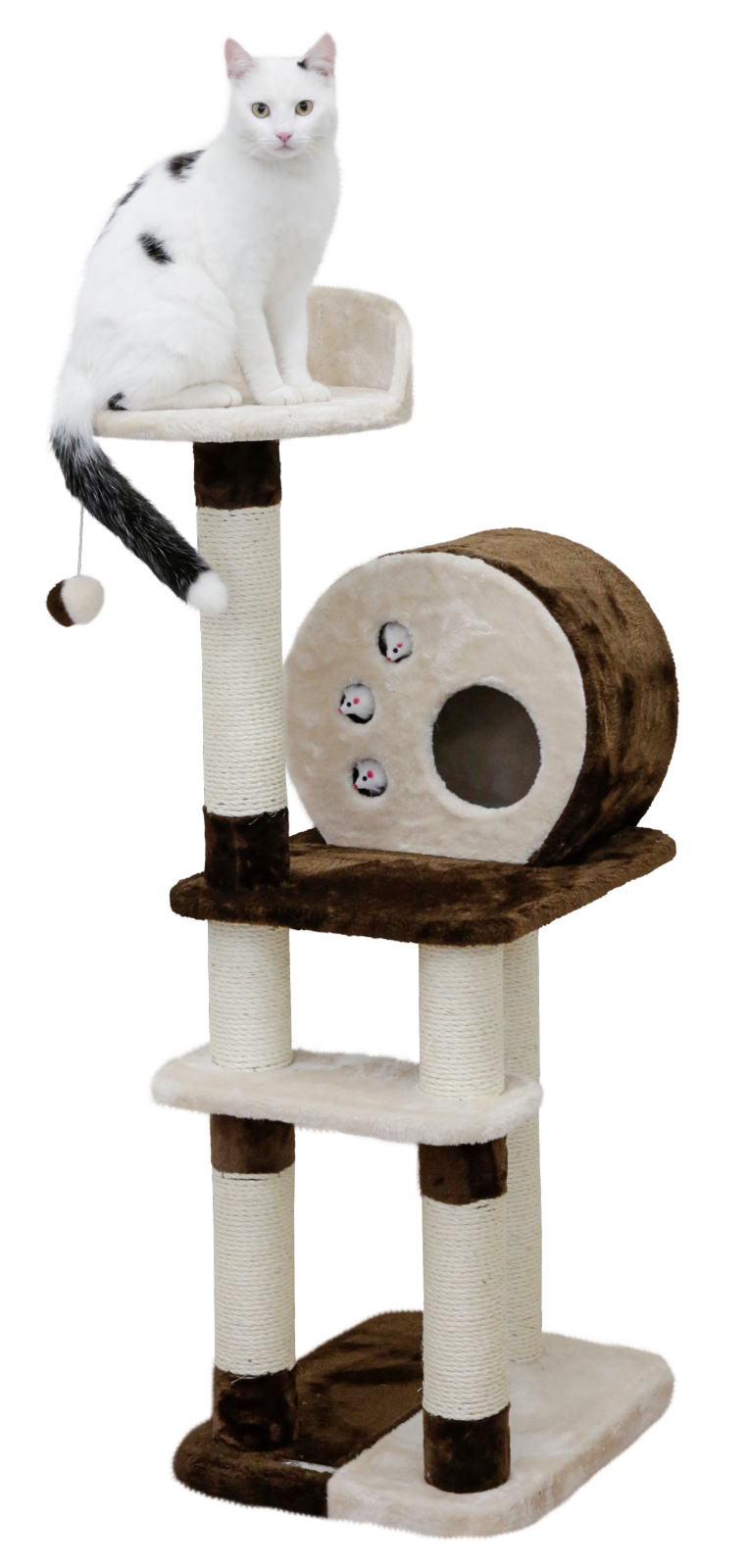 Kerbl Planet X albero tiragraffi gatto con cuccia e sisal