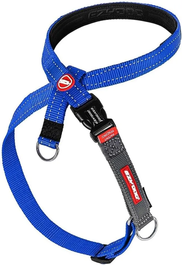 EzyDog Crosscheck Pettorina Anti-Traino Cane S Blu 38-52cm