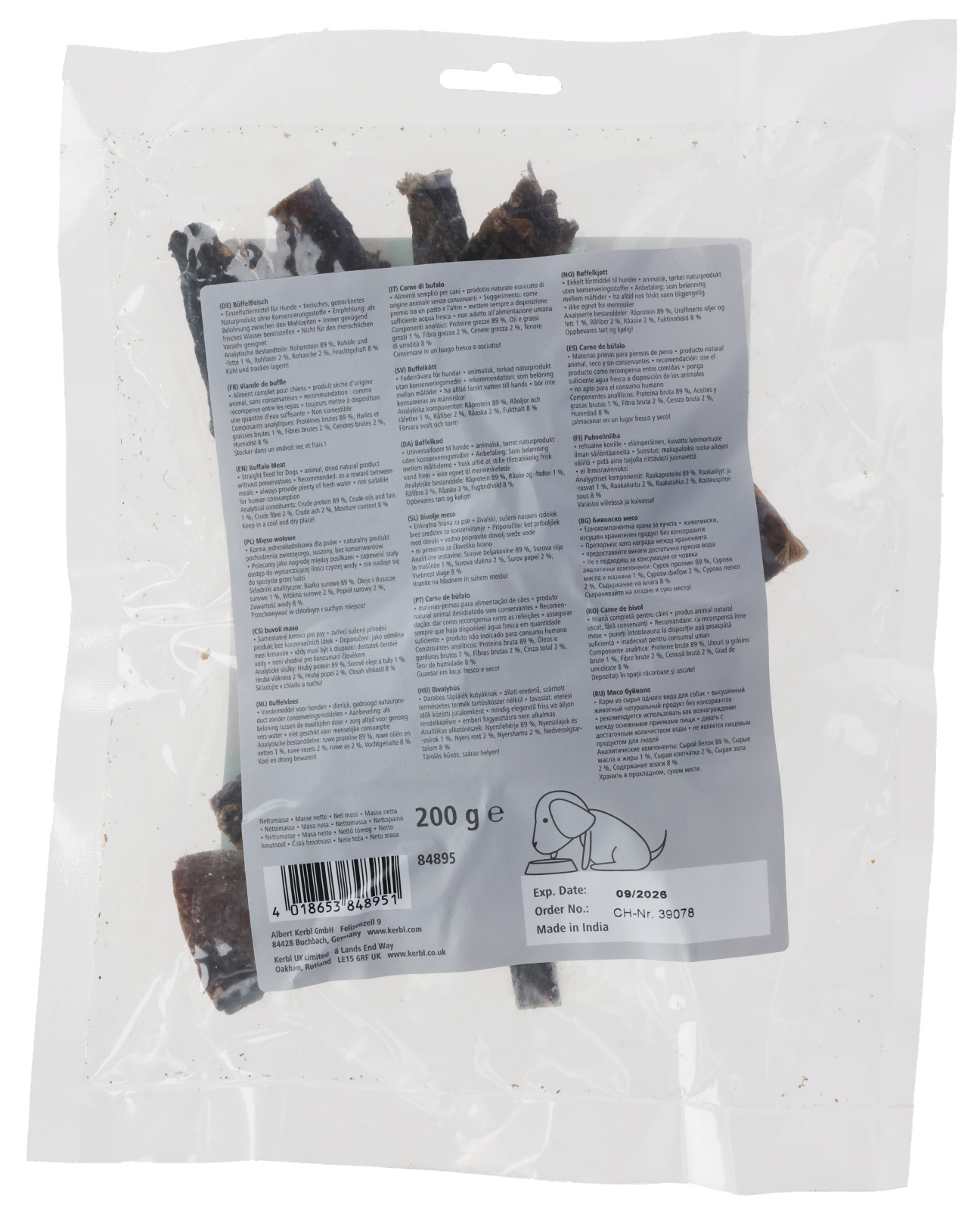 Kerbl Pet Buffalo Meat snack masticativo cane bufalo