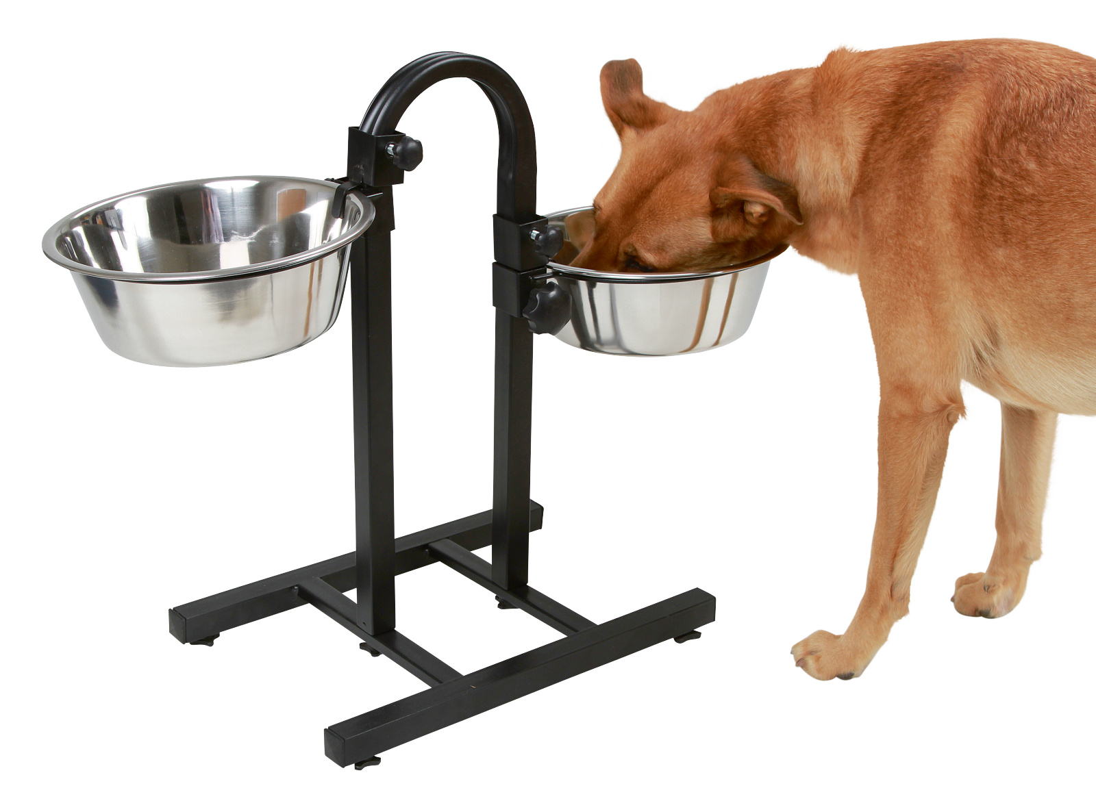 Kerbl Feeding Bar Deluxe portaciotole regolabile 2 ciotole
