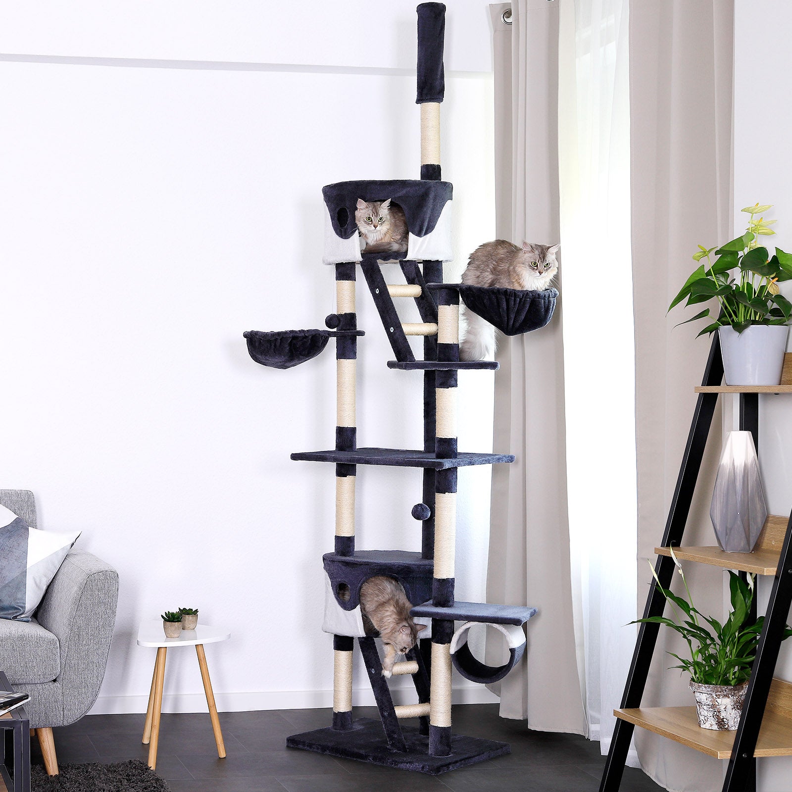 Lionto Katzenkratzbäume tiragraffi XXL 230-250 cm beige