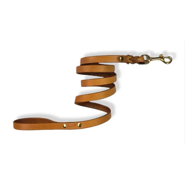 Toscani Cuoio Guinzaglio Cane Pelle Intrecciato 150 cm