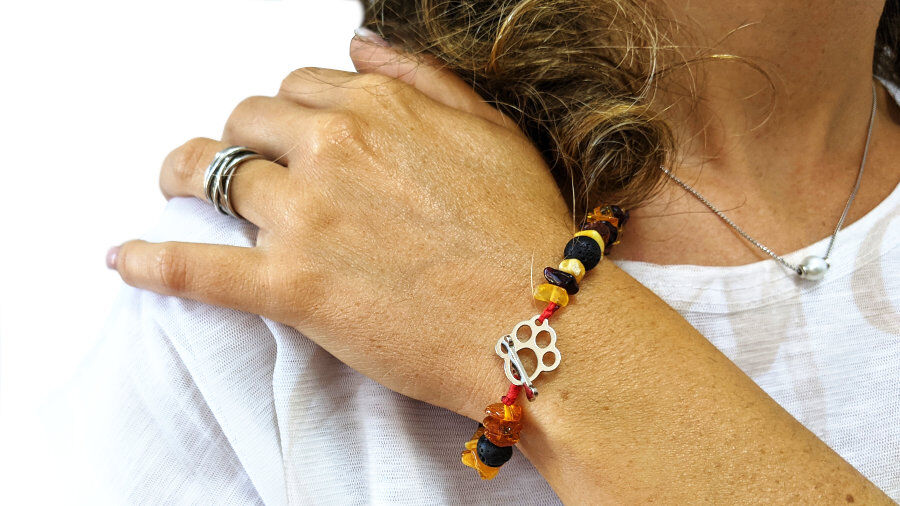 Toscani Antiparassitari Bracciale Ambra Lava antizanzare