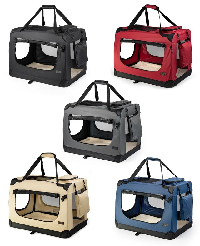 Lionto Hundetransportboxen Trasportino Pieghevole M Nero 60x42x44