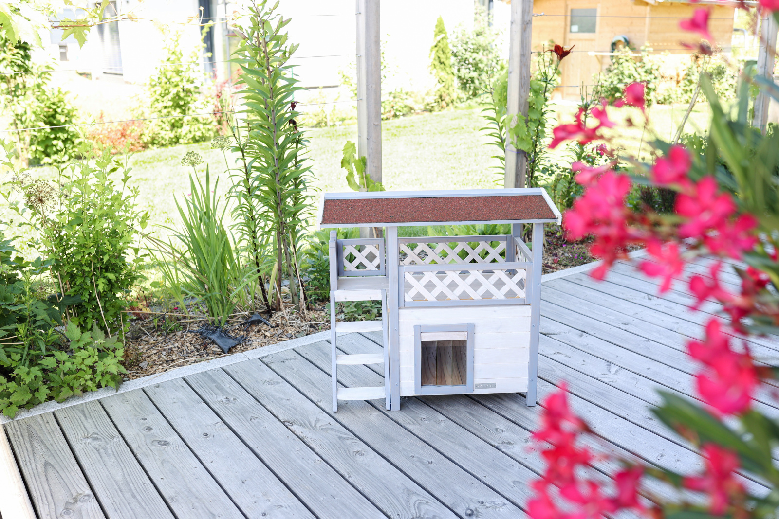 Kerbl Pet Lodge Ontario casetta gatto esterno legno 2 piani