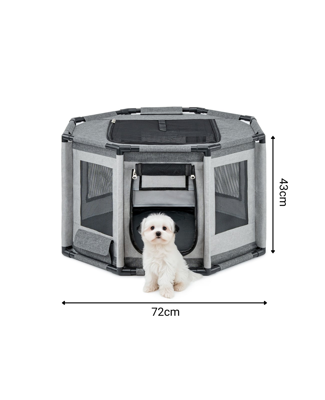 Lionto Welpenausstattung box cuccioli 112x112x62 cm tessuto