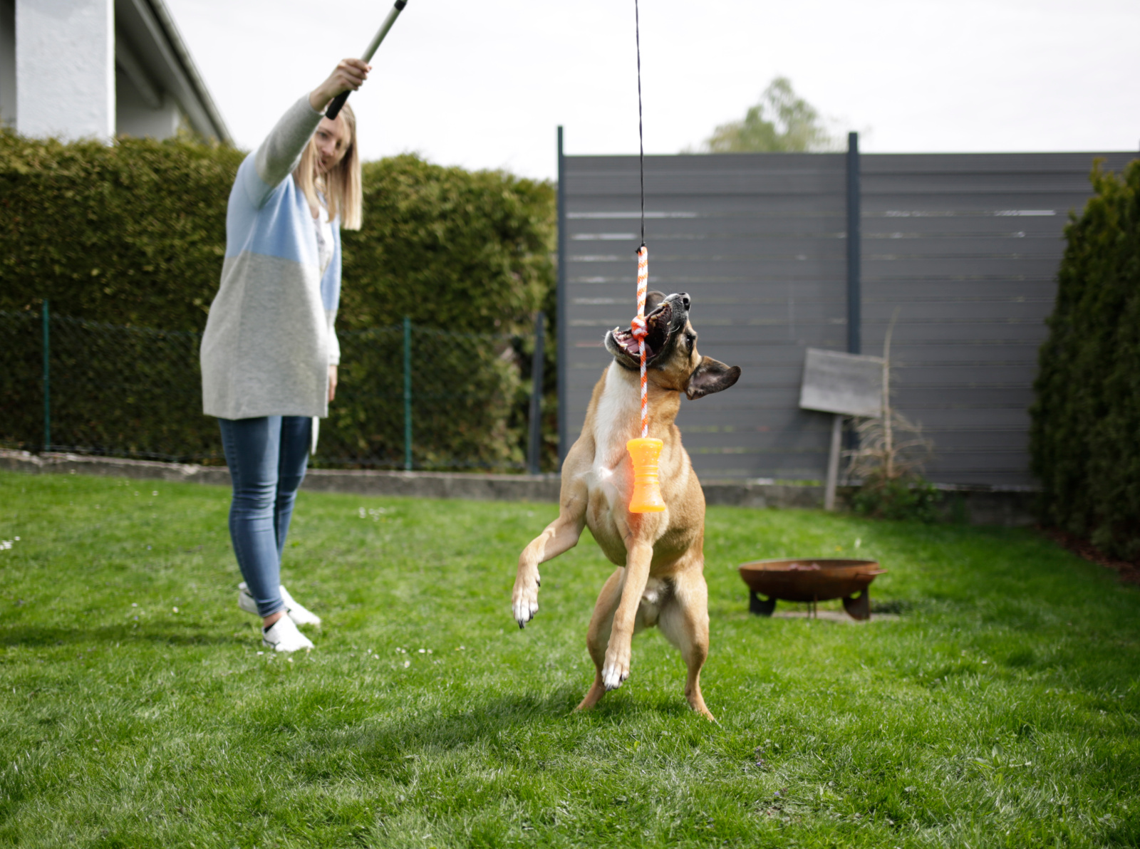 Kerbl Pet ToyFastic Osso Corda Gioco Cane TPR Galleggiante