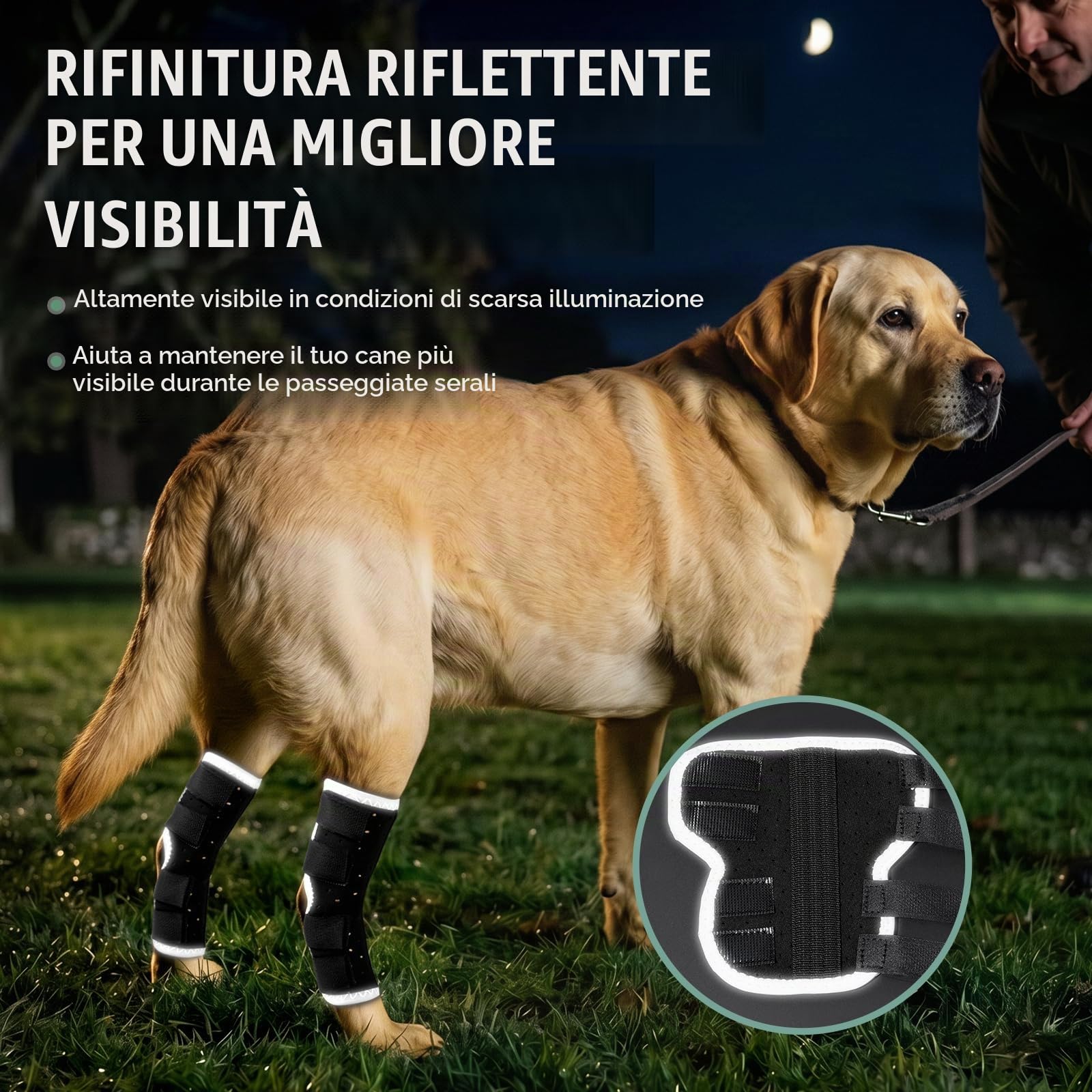 Ohcozzy Ginocchiere per Cani tutore ginocchio S 2 pezzi