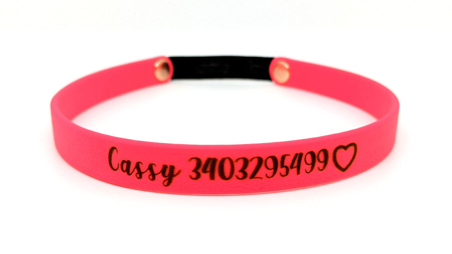 Toscani Waterproof Collarino Riconoscimento Cane 13mm Personalizzato