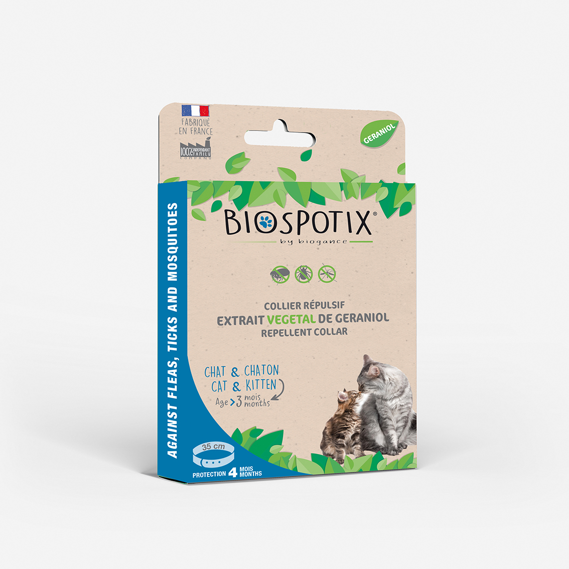 Biospotix Biogance collare gatto geraniolo repellente