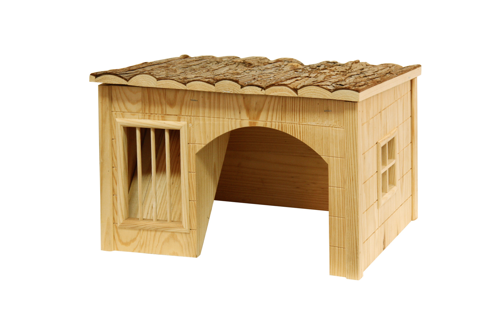 Kerbl Nature casetta roditori legno con rastrelliera fieno