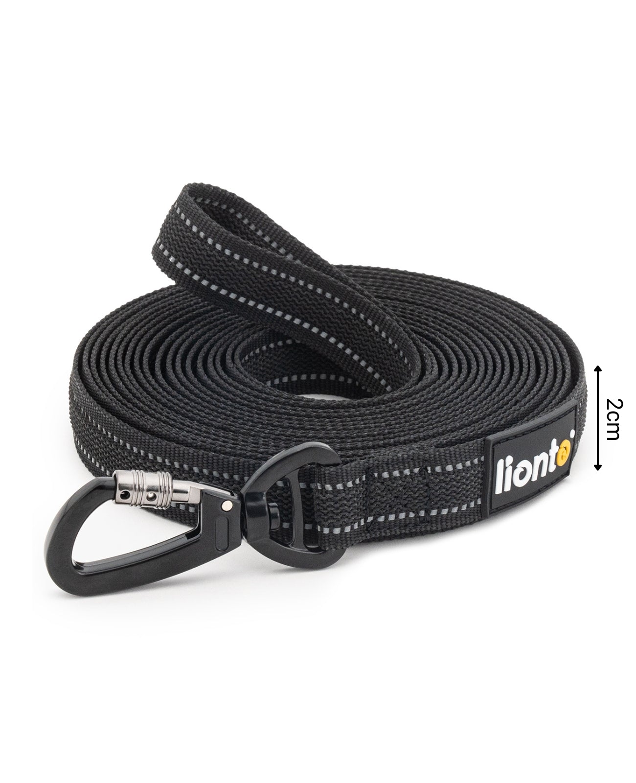 Lionto Hunde-Spaziergang lunghina gommata cani 5 m riflettente