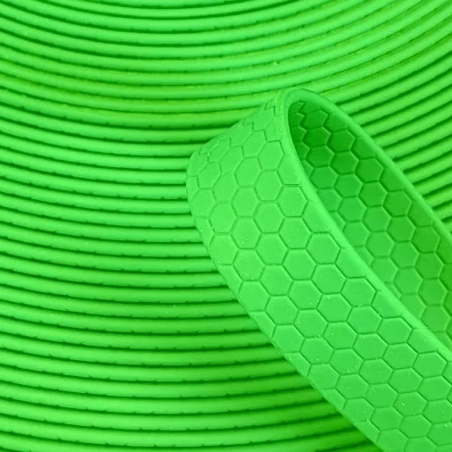 Toscani Exa Fettuccia Esagonale Verde Fluo al Metro 16 mm
