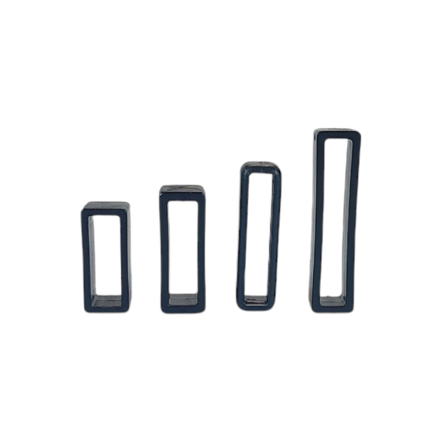 Toscani Scorrevoli Rettangolo Plastica Nera 20mm Ferma Fettuccia