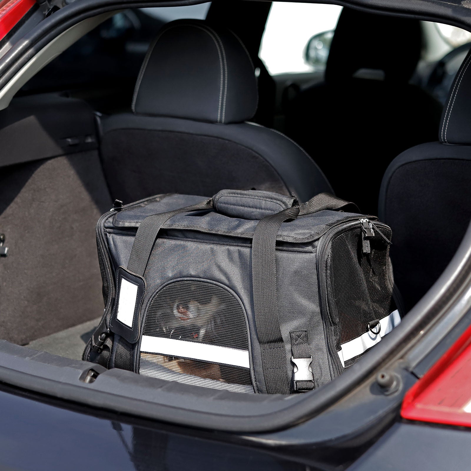 Lionto Hundetransportboxen trasportino cane nero 48,5x27 cm
