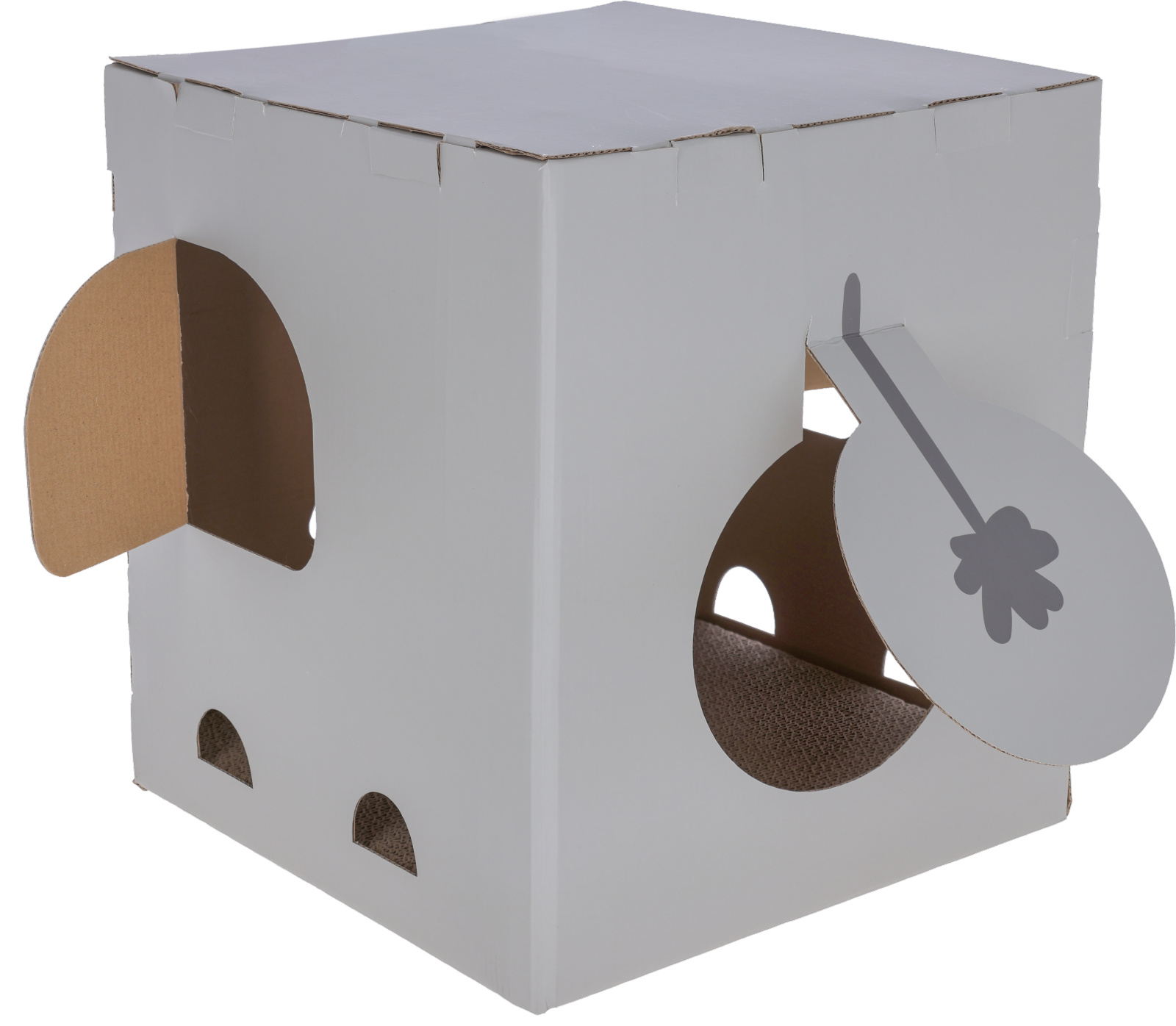 Kerbl Cat Scratch Elefant tiragraffi cartone casetta gatto leggera