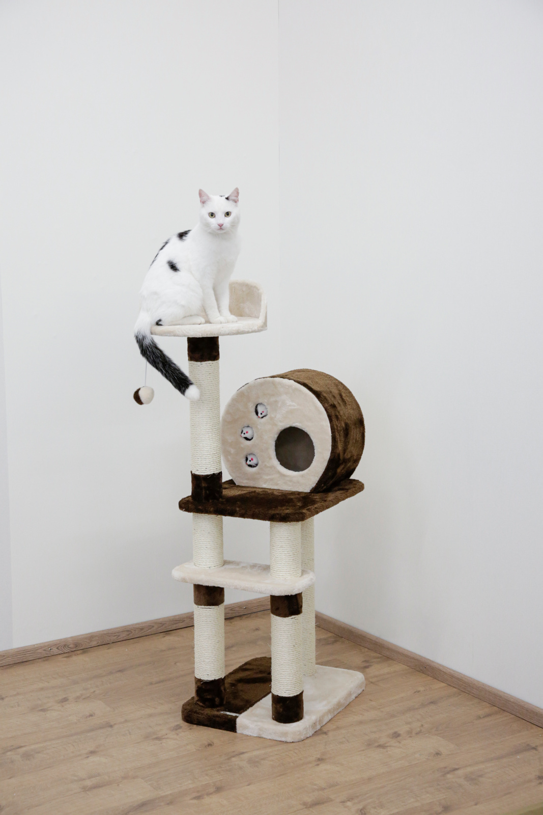 Kerbl Planet X albero tiragraffi gatto con cuccia e sisal
