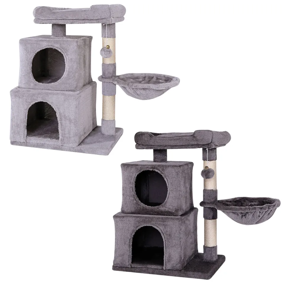 Lionto Kratzbaum tiragraffi gatti 70 cm grigio chiaro sisal