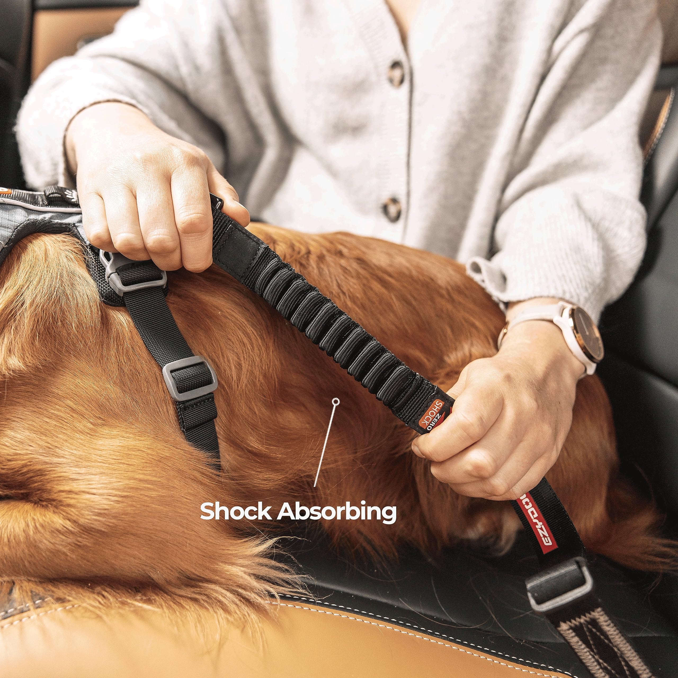 EzyDog Zero Shock cintura auto per cani 52-66 cm nero