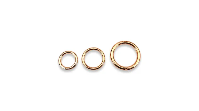 Toscani Anelli Tondi Anelli Zinco Oro Rosa Saldati per Collari